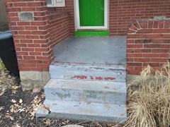 The porch had cracks and pieces missing from the steps. Our team repaired all cracks and rebuilt steps where needed using polymer cement. The finish look is a resurfacer on the entire porch and steps.