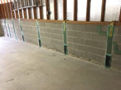 This is the nearly finished system.  This customer is guaranteed that this wall will not move for a lifetime.