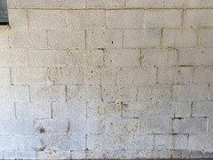 Bowing wall - this is another portion of the garage wall that is also bowing.