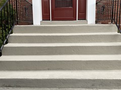 picture of the steps.  They have been power washed, resurfaced and sealed with Concrete Guard.